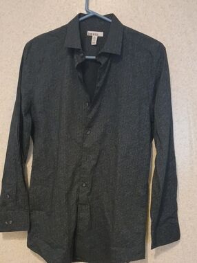 Bar III Men's Dark Charcoal Button-Down Dress Shirt